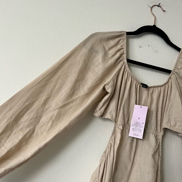 NWT Wild Fable Taupe Cutout Dress - Picture 7 of 9